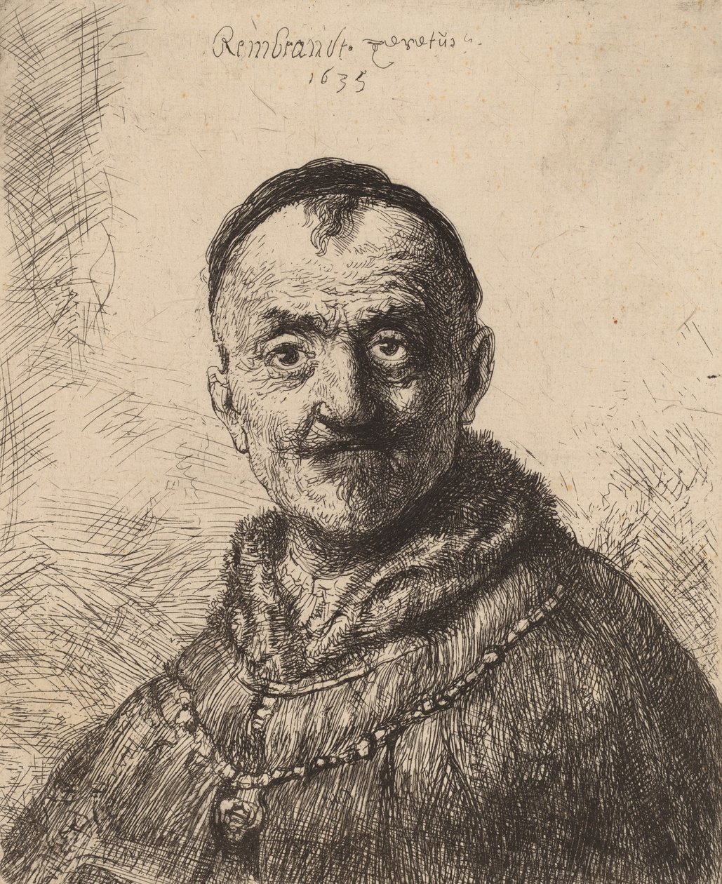 Pierwsza głowa orientalna, 1635. autorstwa Rembrandt van Rijn