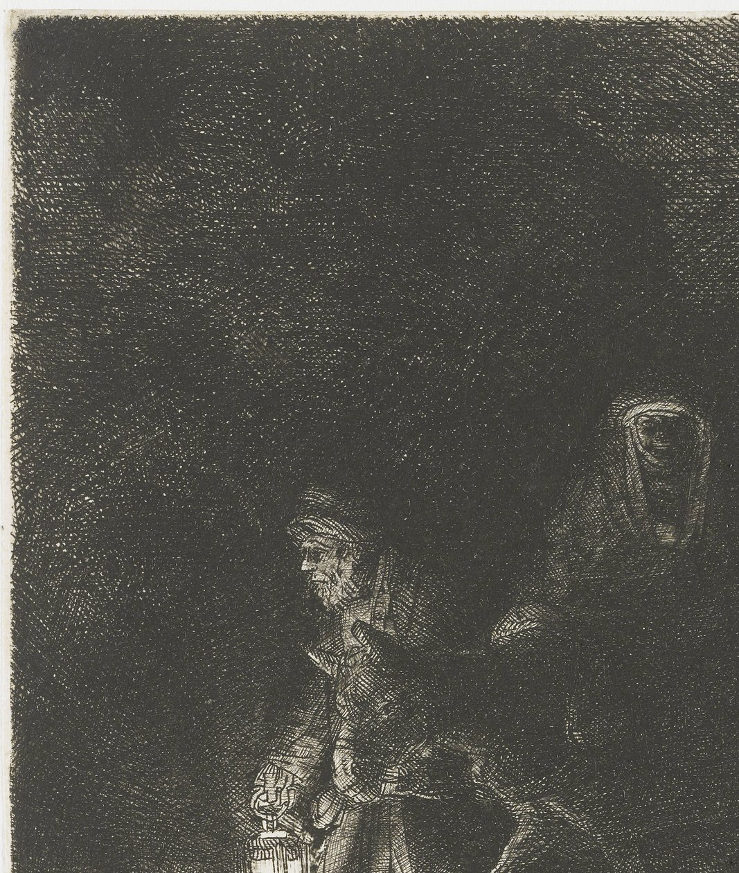 Ucieczka do Egiptu Lot do Egiptu: nocny kawałek autorstwa Rembrandt van Rijn