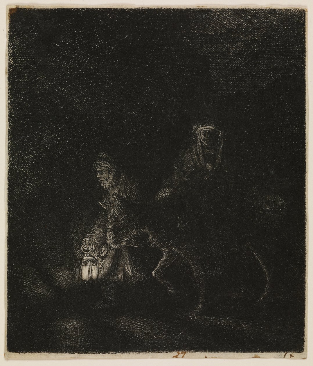 Ucieczka do Egiptu (utwór nocny) autorstwa Rembrandt van Rijn