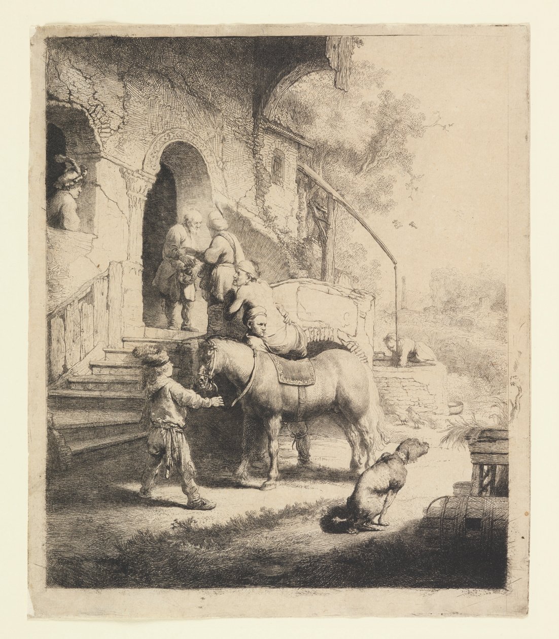 Dobry Samarytanin autorstwa Rembrandt van Rijn