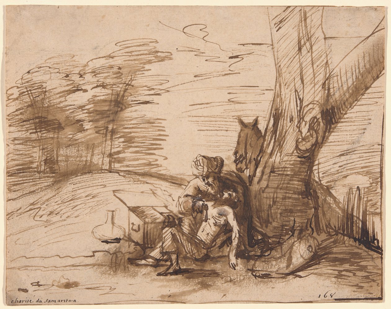 Dobry Samarytanin autorstwa Rembrandt van Rijn