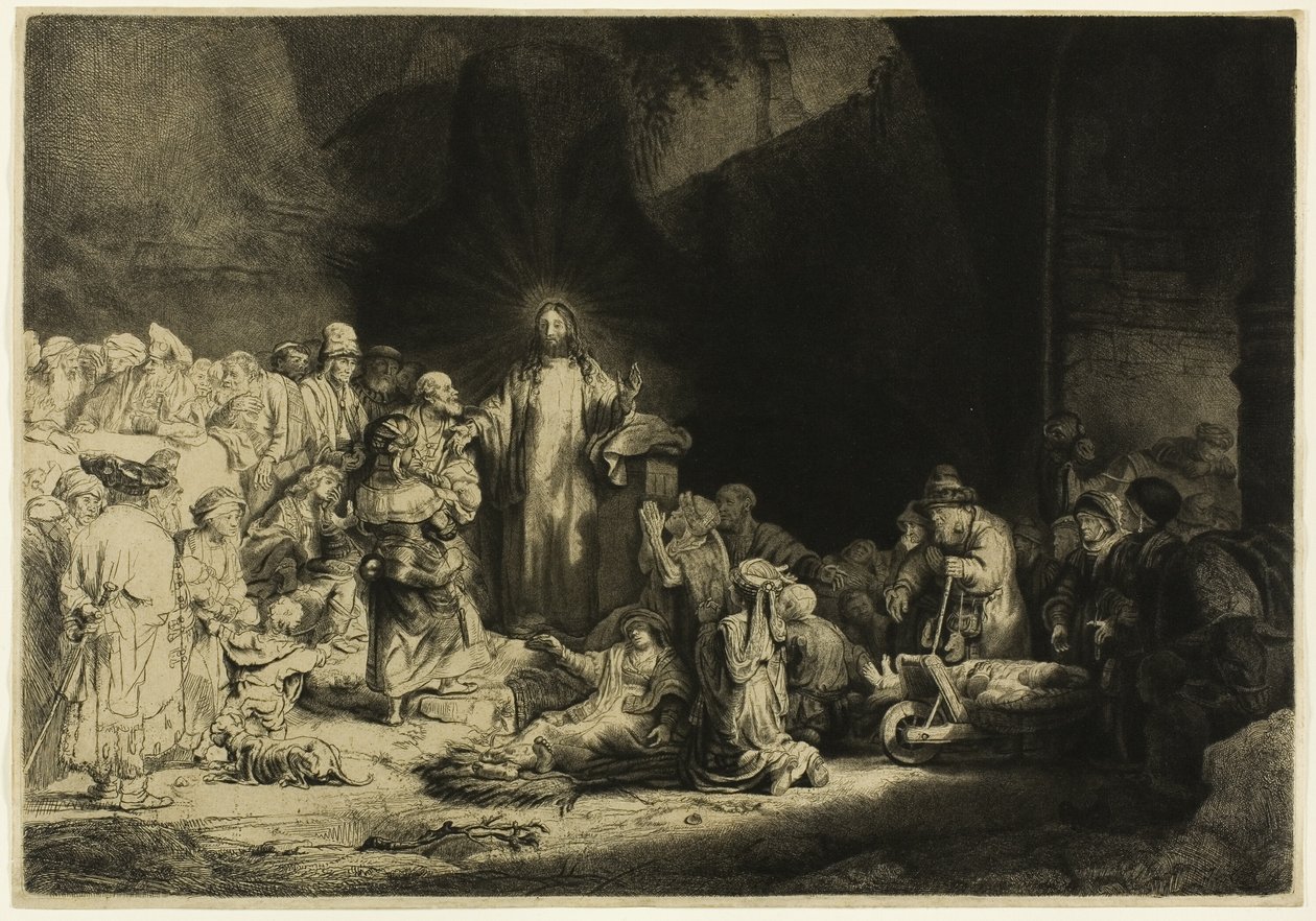 Druk o wartości stu guldenów autorstwa Rembrandt van Rijn