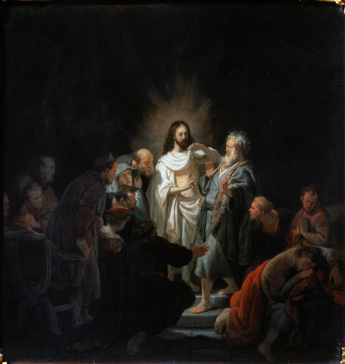 Niedowierzanie św. Tomasza, 1634. autorstwa Rembrandt van Rijn