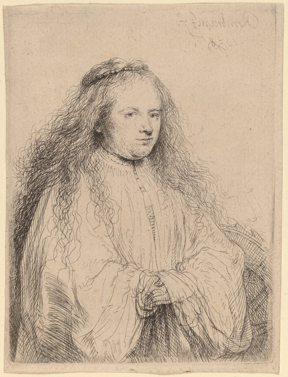 Mała żydowska panna młoda (Saskia jako Święta Katarzyna) autorstwa Rembrandt van Rijn