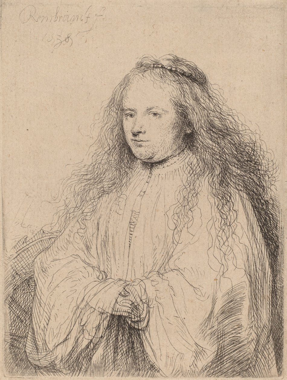 Mała żydowska panna młoda (Saskia jako św. Katarzyna), 1638 autorstwa Rembrandt van Rijn
