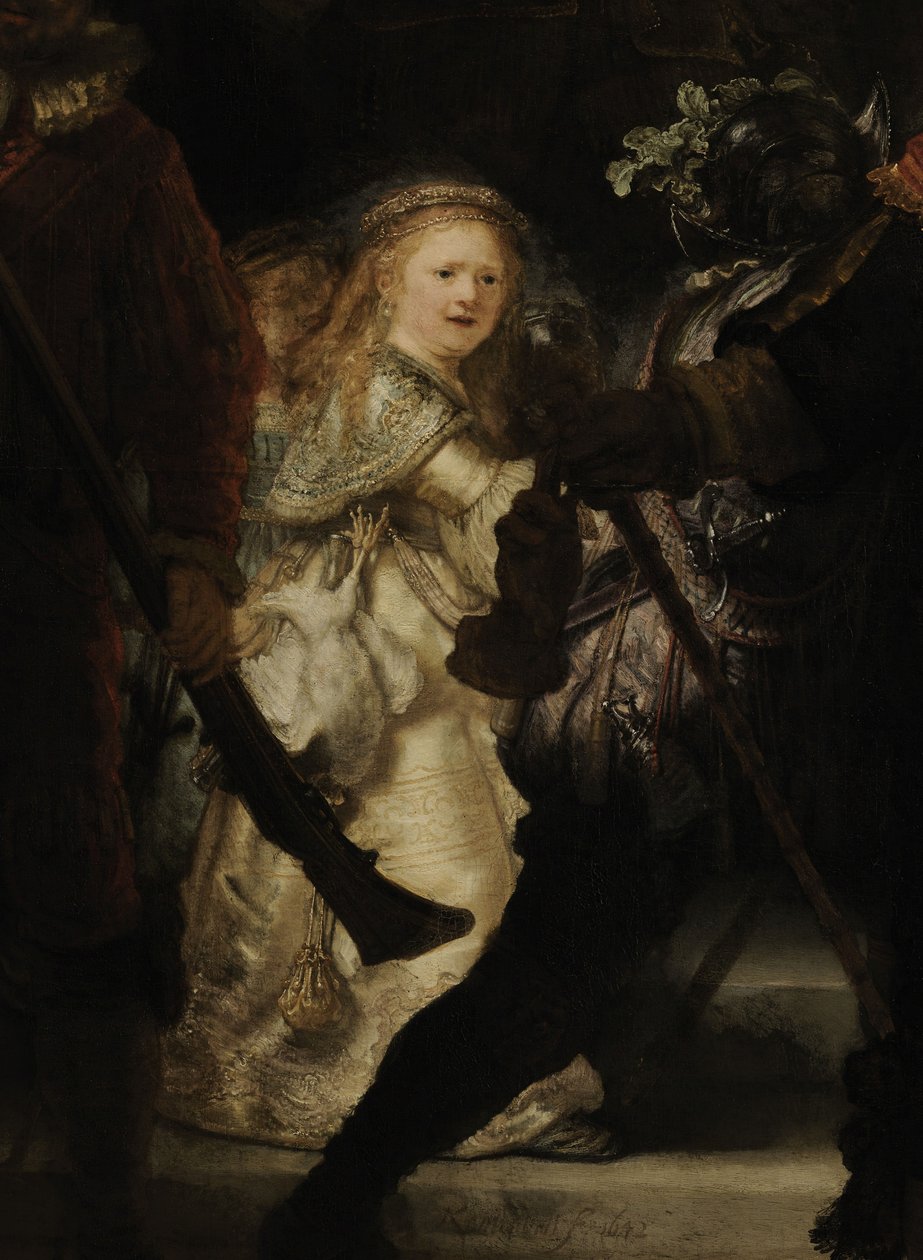 Szczegóły nocnej straży, 1642 autorstwa Rembrandt van Rijn