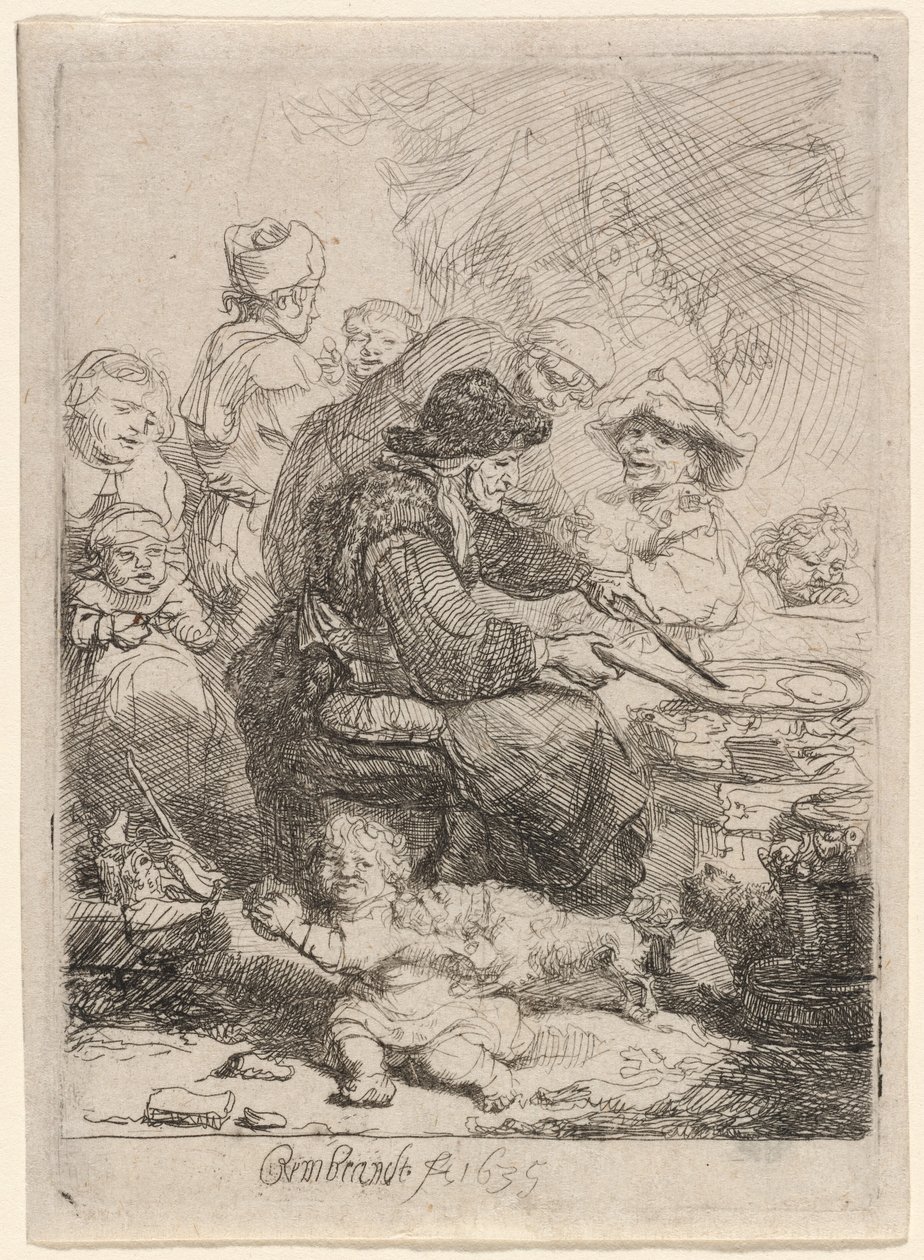 Naleśnikowa kobieta autorstwa Rembrandt van Rijn