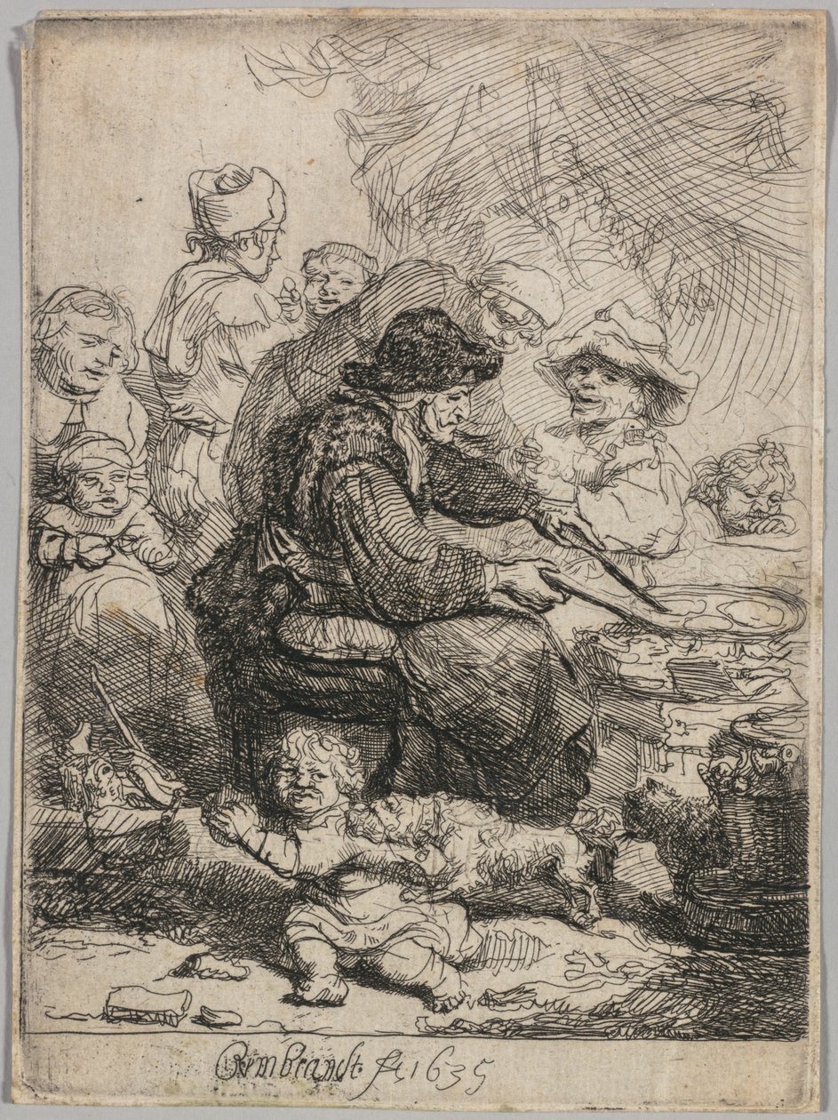 Kobieta od naleśników autorstwa Rembrandt van Rijn