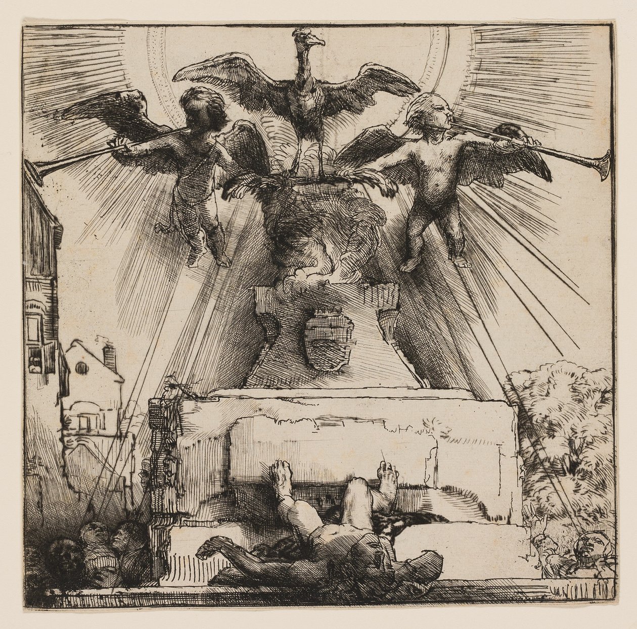 Feniks lub obalona statua autorstwa Rembrandt van Rijn