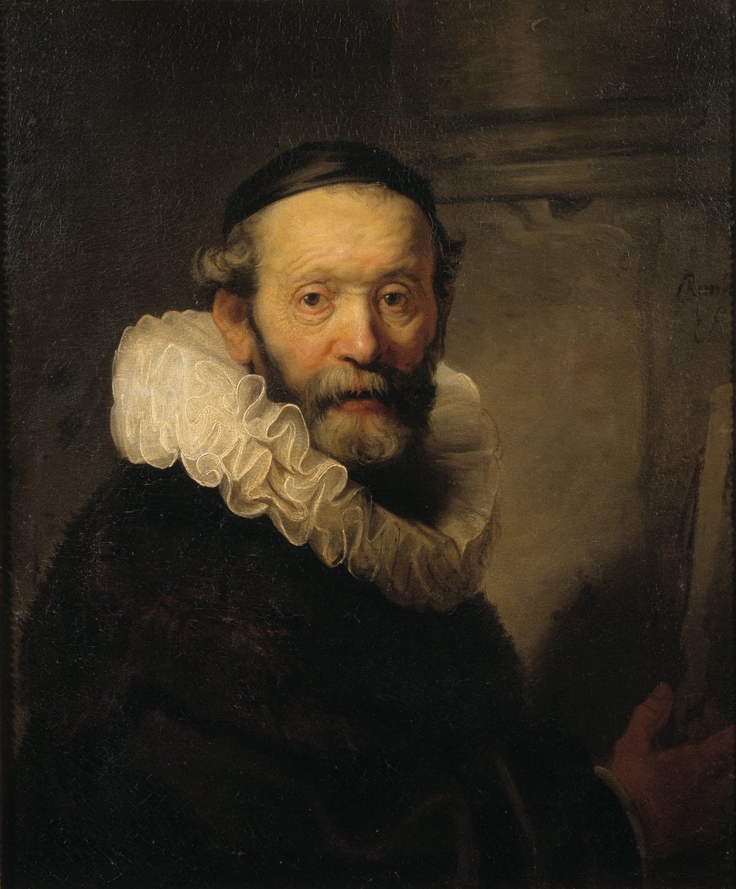 Kaznodzieja Johannes Uttenbogaert, ok. 1633 autorstwa Rembrandt van Rijn