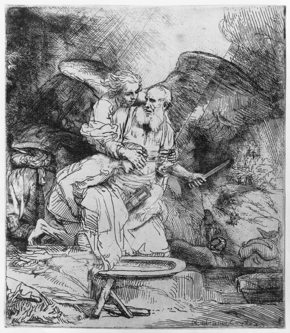 Ofiara Abrahama, 1645 autorstwa Rembrandt van Rijn