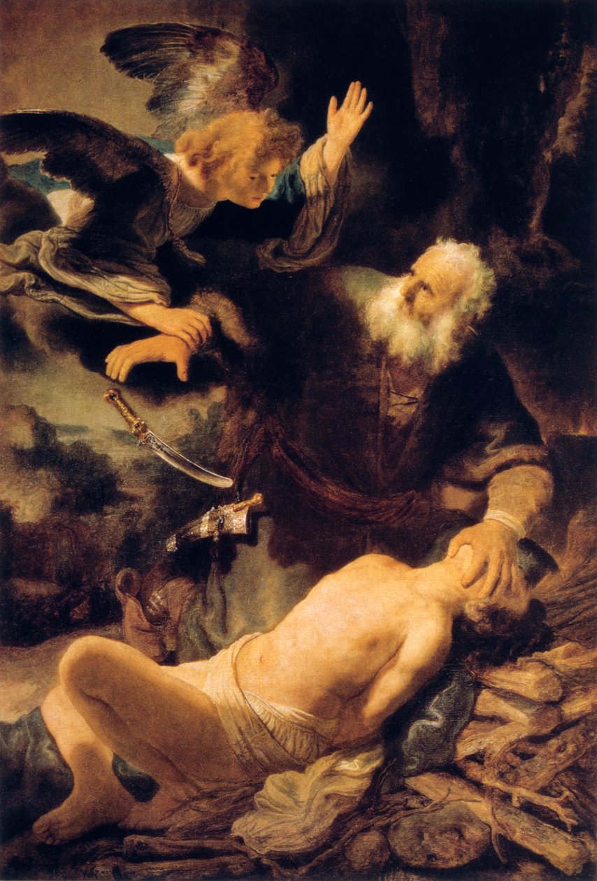 Ofiara Izaaka, 1635 autorstwa Rembrandt van Rijn
