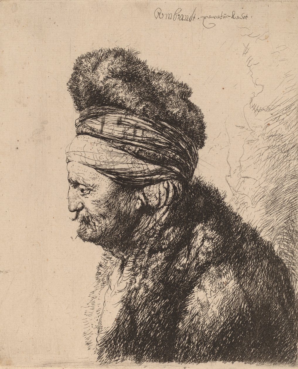 Druga Głowa Wschodu, ok. 1930 r. 1635. autorstwa Rembrandt van Rijn