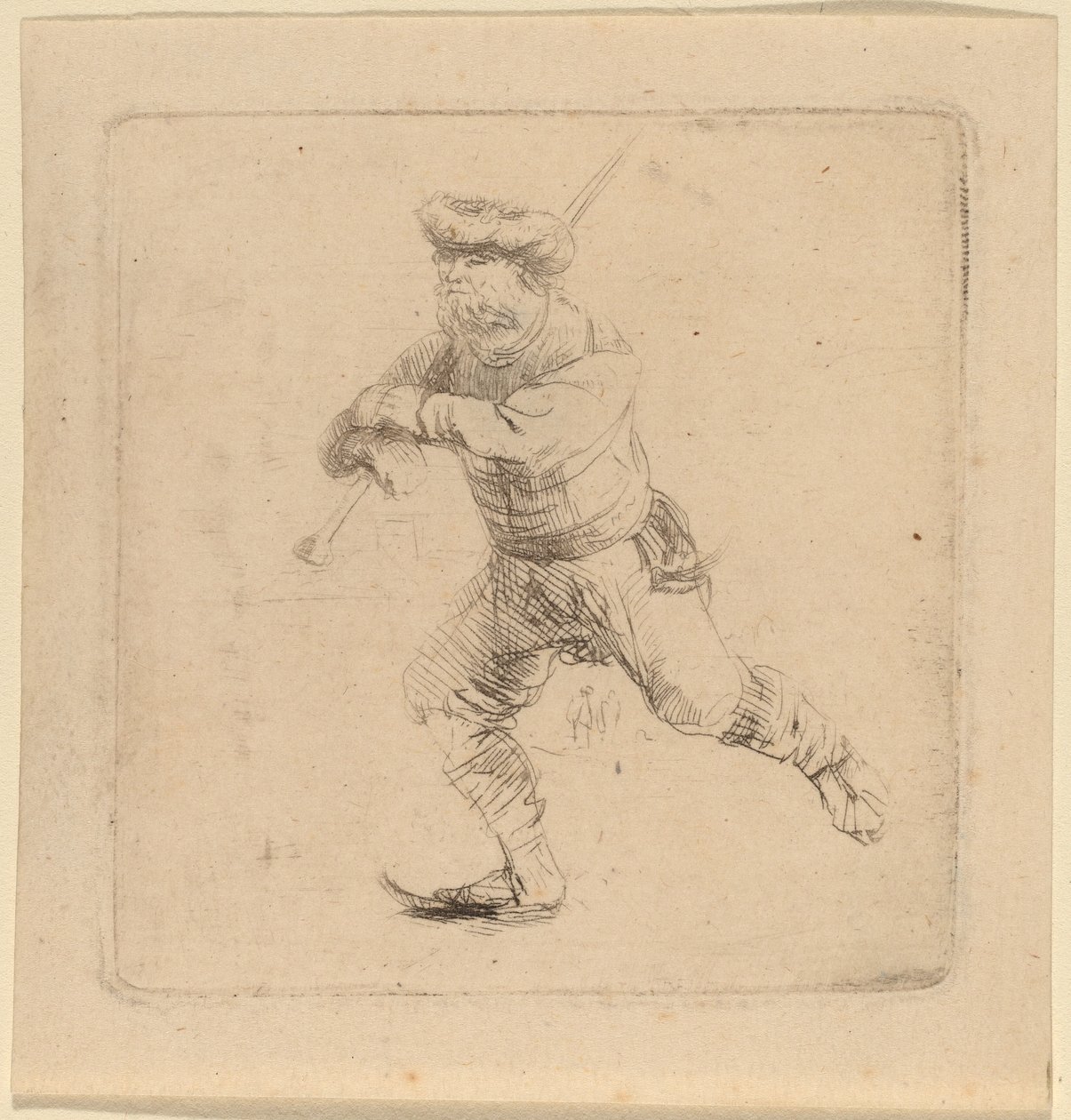 Łyżwiarz autorstwa Rembrandt van Rijn