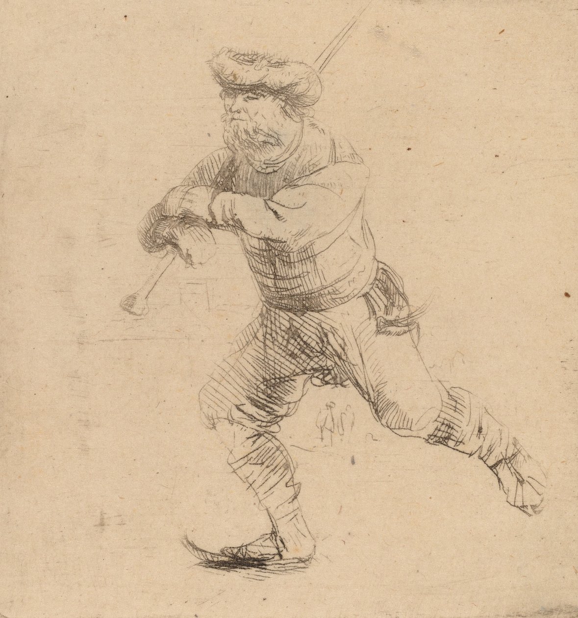 Łyżwiarz, c. 1639. autorstwa Rembrandt van Rijn