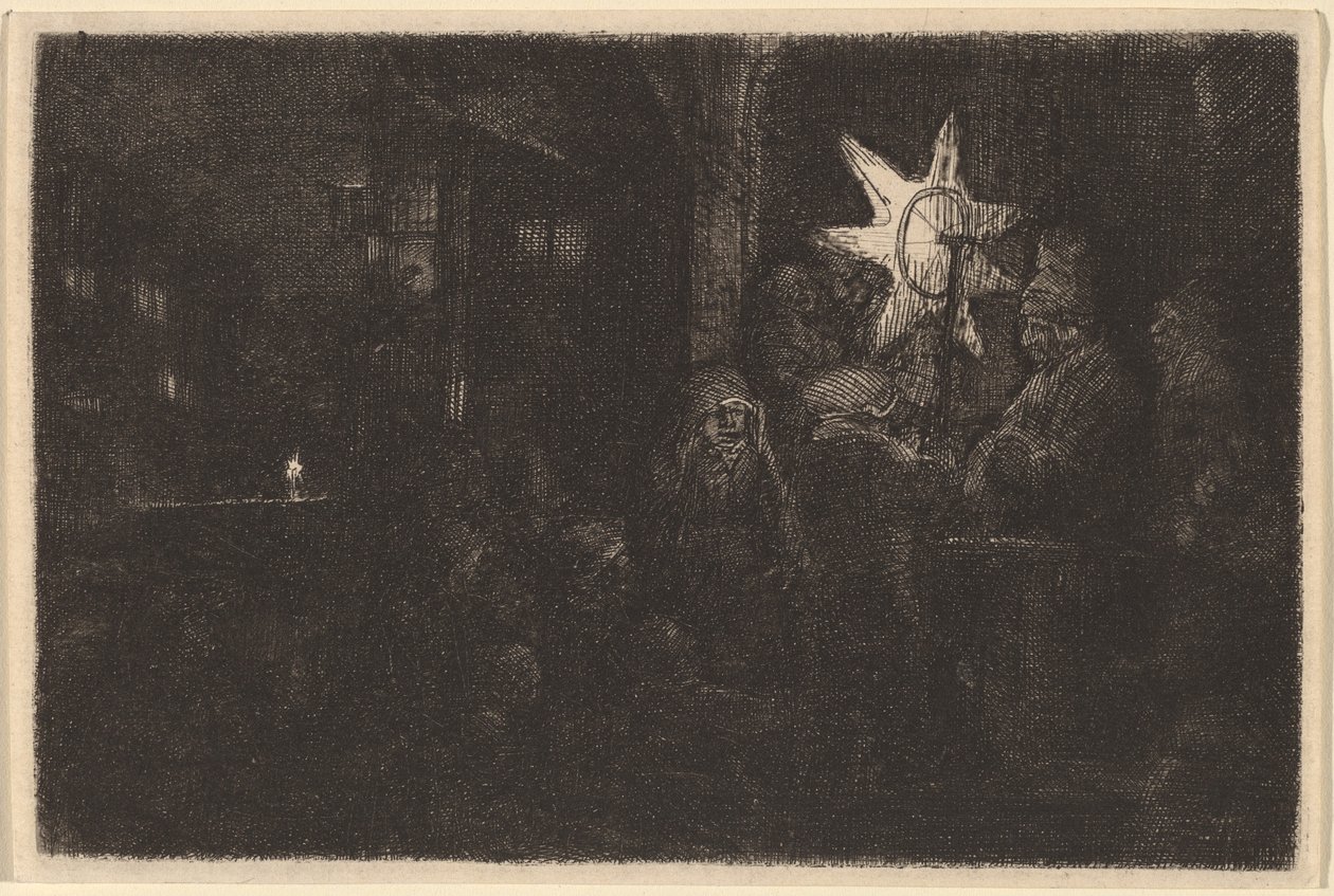 Gwiazda królów: kawałek na noc autorstwa Rembrandt van Rijn