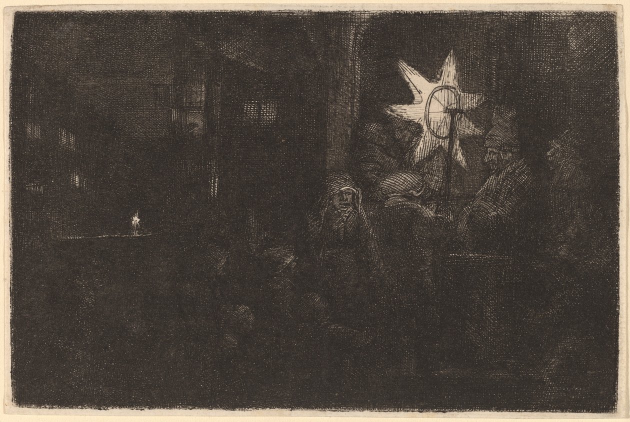 Gwiazda królów: kawałek na noc autorstwa Rembrandt van Rijn