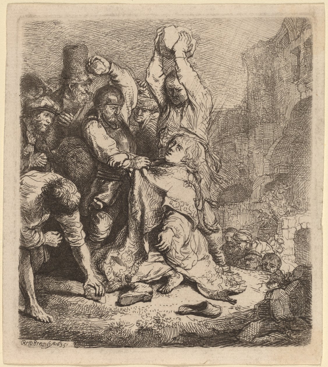 Ukamienowanie św. Szczepana autorstwa Rembrandt van Rijn