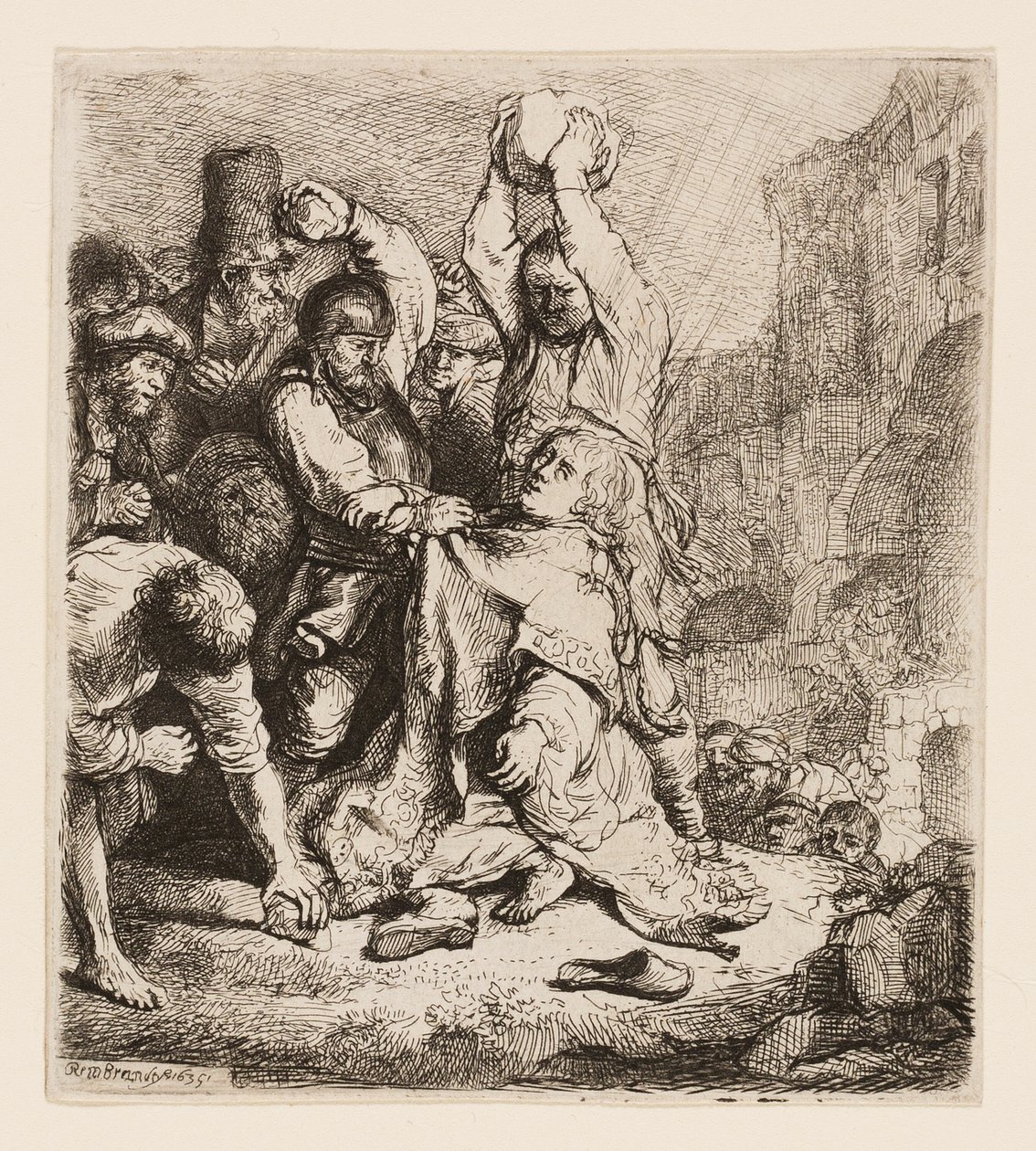 Ukamienowanie św. Szczepana autorstwa Rembrandt van Rijn