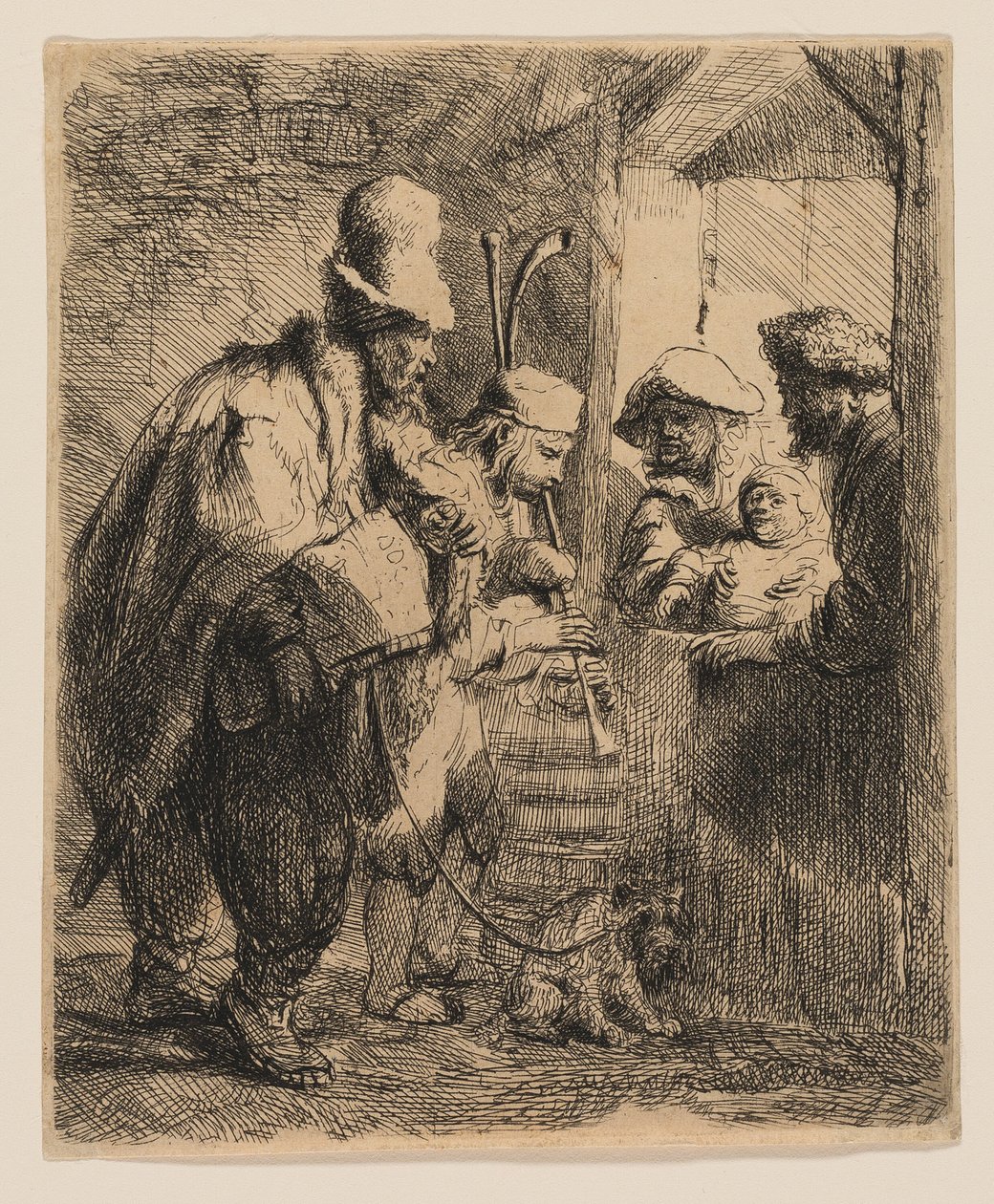 Spacerujący Muzycy autorstwa Rembrandt van Rijn