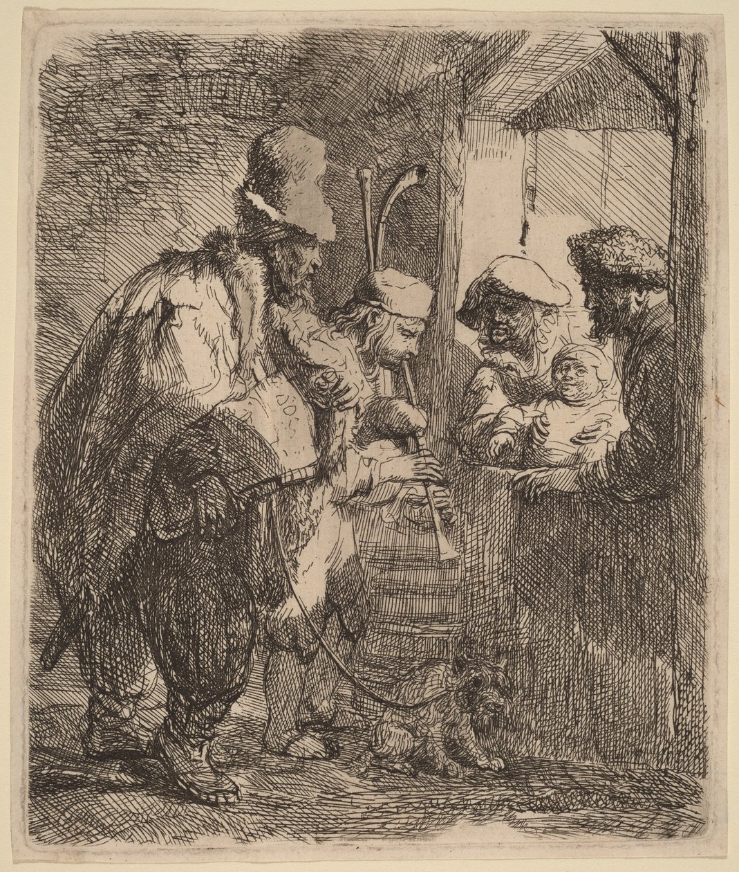 Wędrowni muzycy autorstwa Rembrandt van Rijn