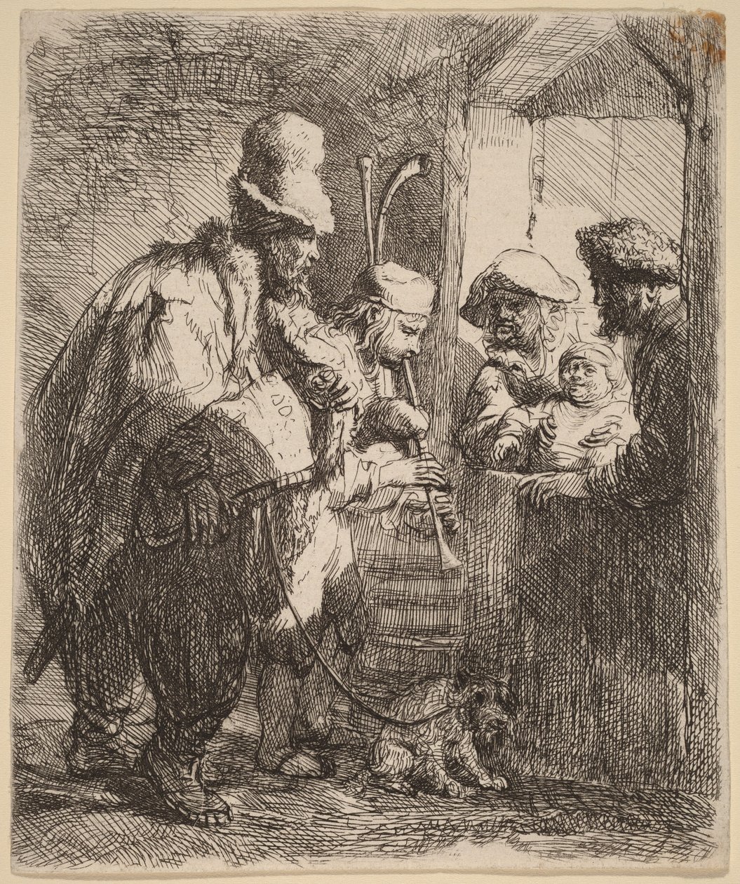Wędrowni muzycy autorstwa Rembrandt van Rijn