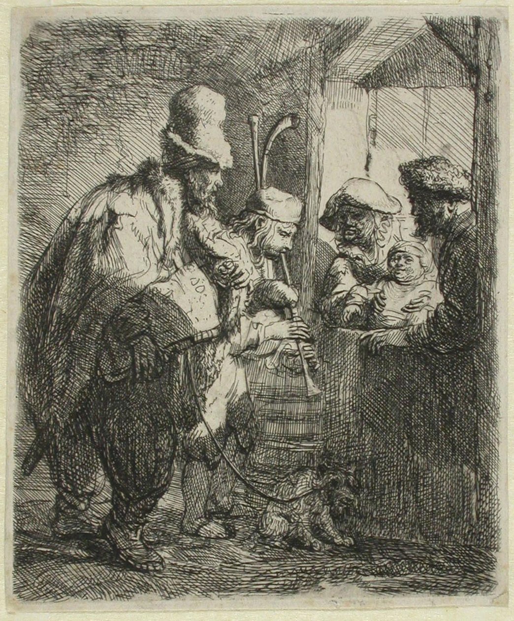 Wędrowni muzycy autorstwa Rembrandt van Rijn