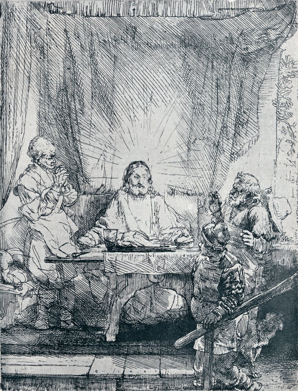 Wieczerza w Emaus, 1654, 1903 autorstwa Rembrandt van Rijn