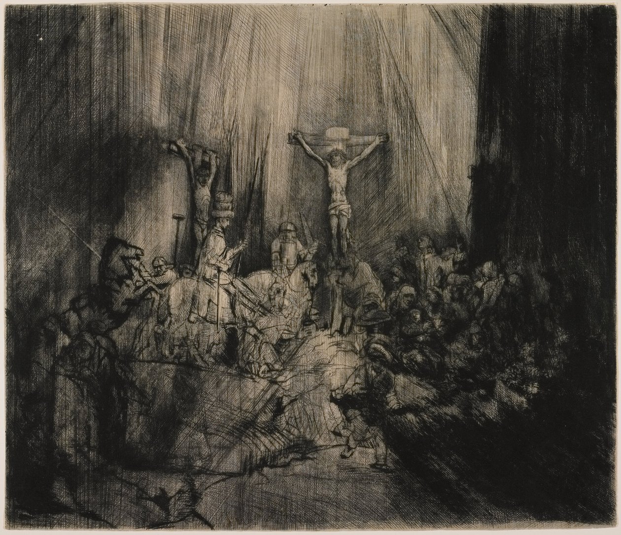 Trzy krzyże autorstwa Rembrandt van Rijn
