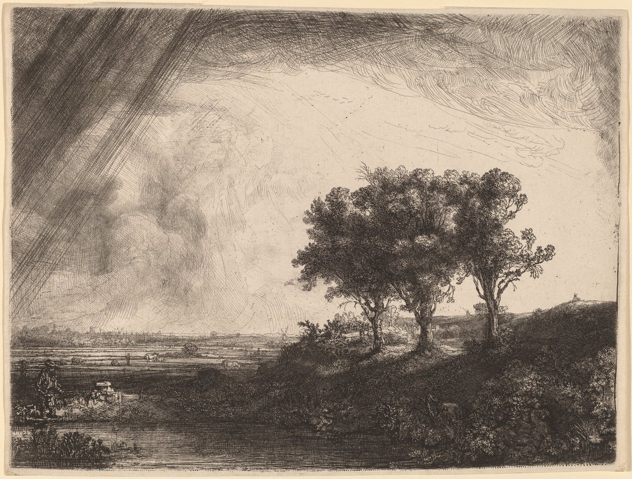 Trzy Drzewa autorstwa Rembrandt van Rijn