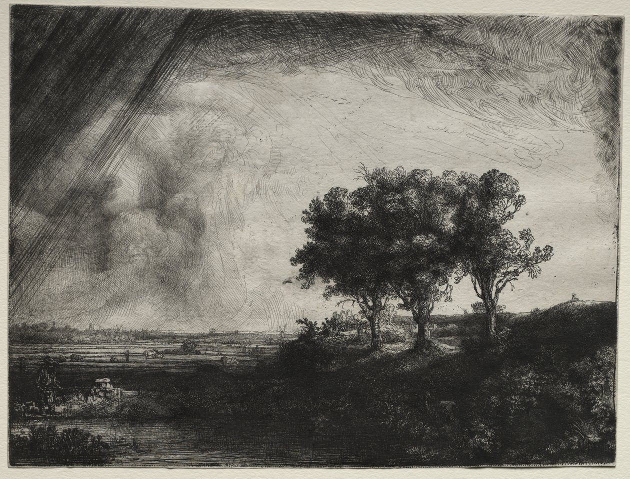 Trzy Drzewa autorstwa Rembrandt van Rijn