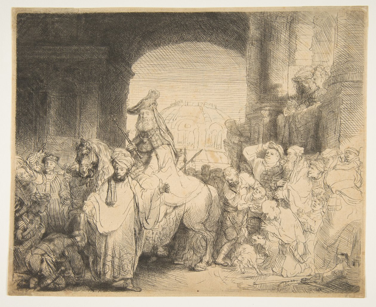 Triumf Mardocheusza, ca. 1641. autorstwa Rembrandt van Rijn