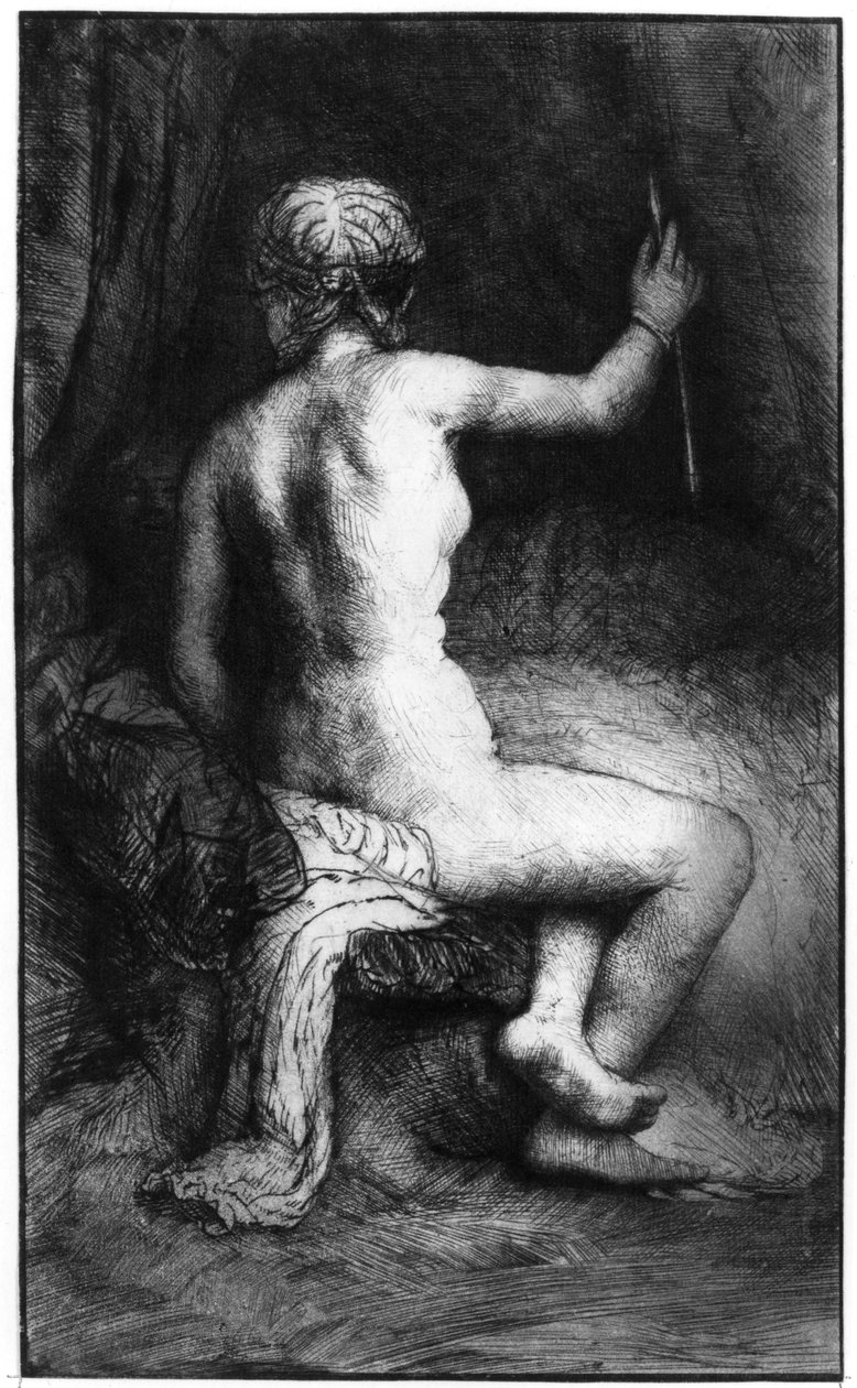 Kobieta ze strzałą autorstwa Rembrandt van Rijn