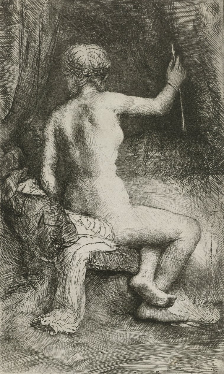 Kobieta ze strzałą, 1661 autorstwa Rembrandt van Rijn