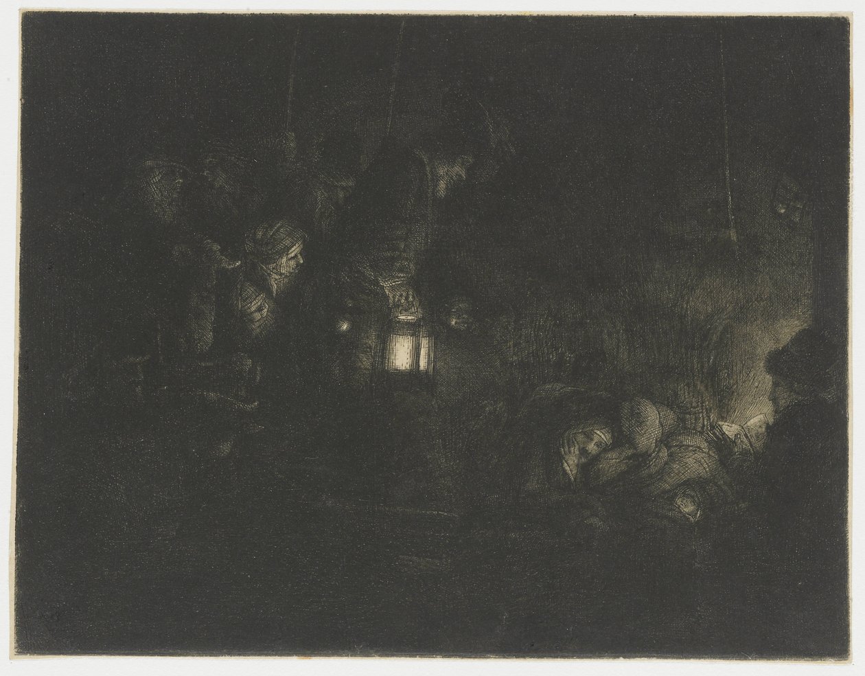 Adoracja pasterzy: kawałek na noc autorstwa Rembrandt van Rijn