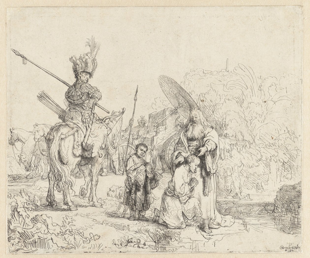 Chrzest eunucha autorstwa Rembrandt van Rijn