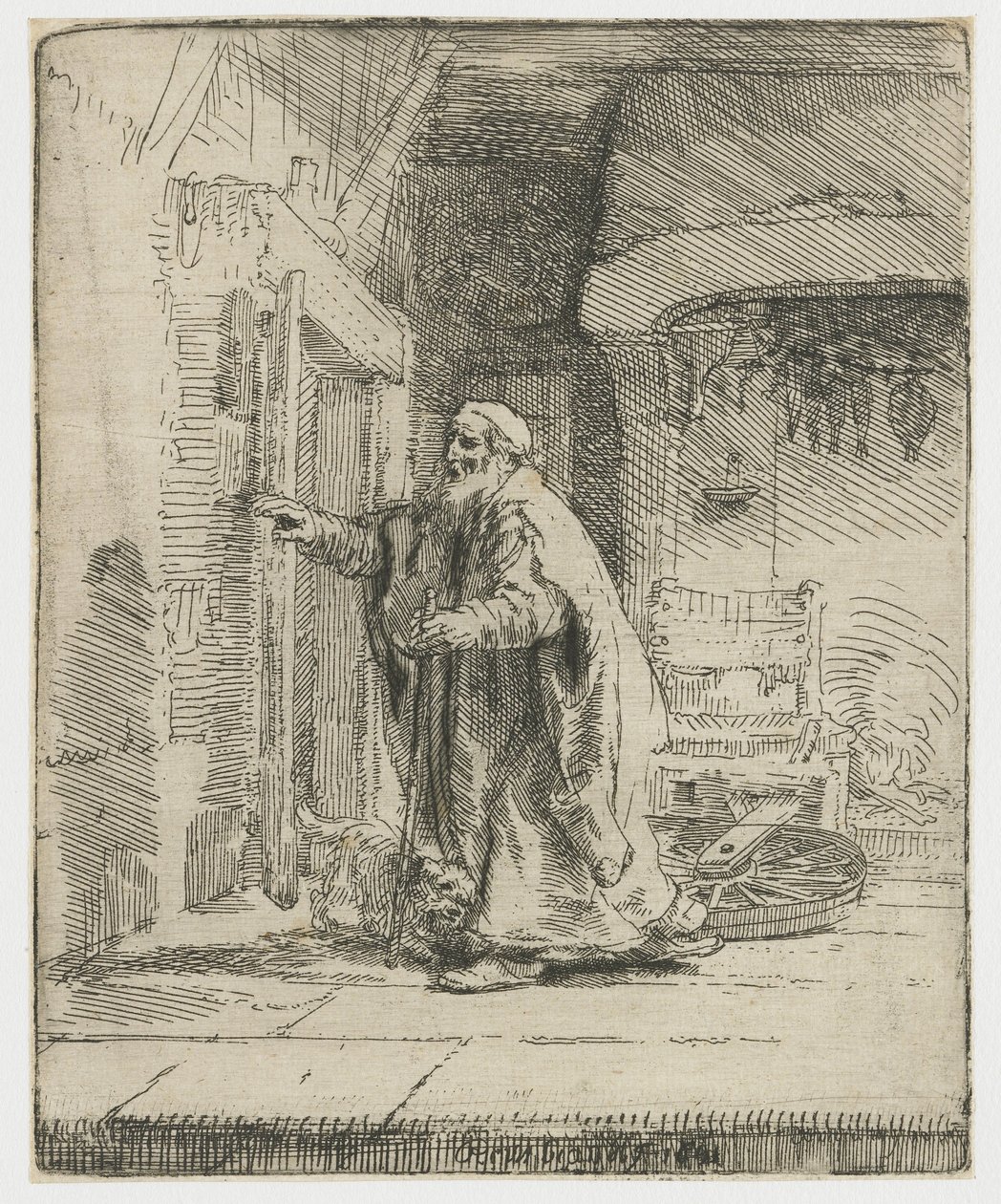 Ślepota Tobita: większa płyta autorstwa Rembrandt van Rijn