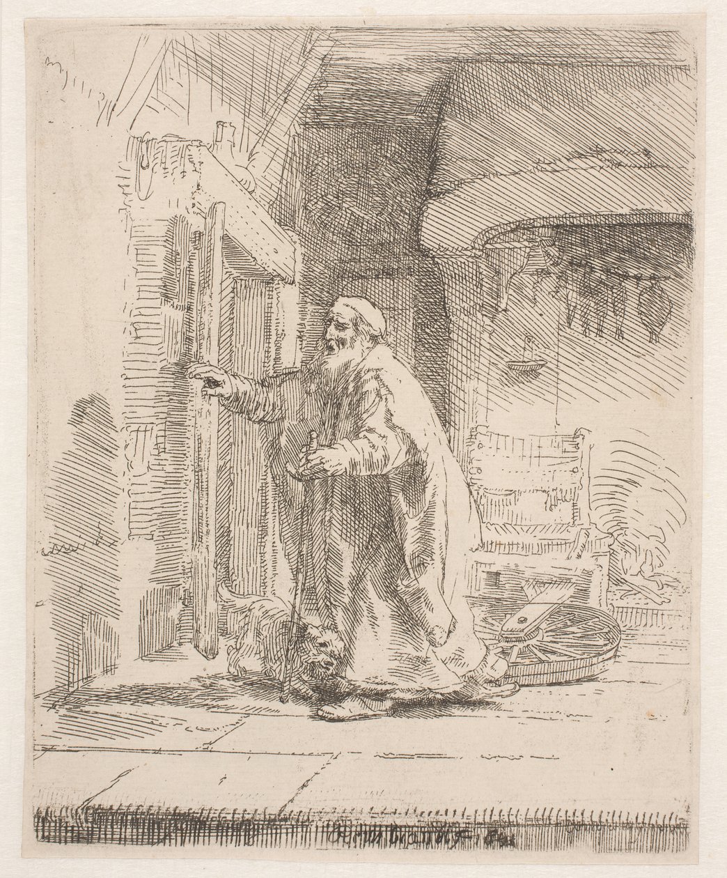 Ślepota Tobiasza: większa plansza autorstwa Rembrandt van Rijn