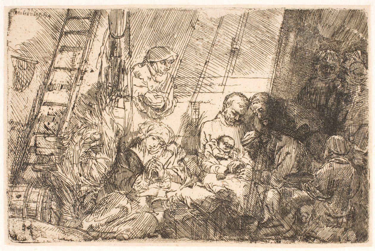 Obrzezanie (w stajence) autorstwa Rembrandt van Rijn