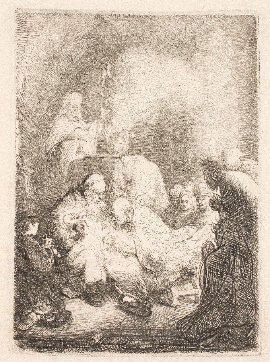Obrzezanie: mała tabliczka autorstwa Rembrandt van Rijn