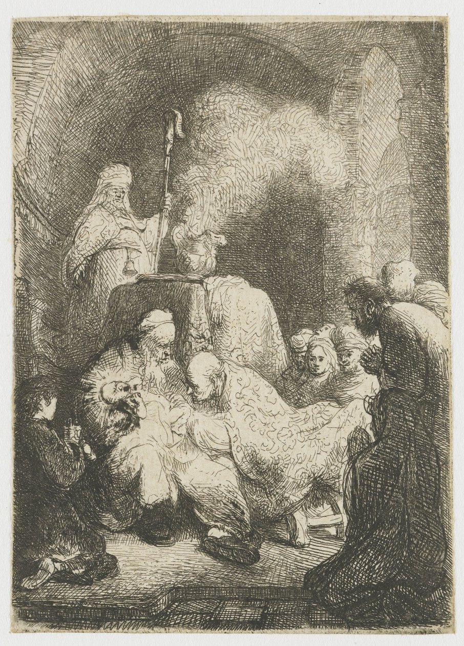 Obrzezanie: mała tabliczka autorstwa Rembrandt van Rijn