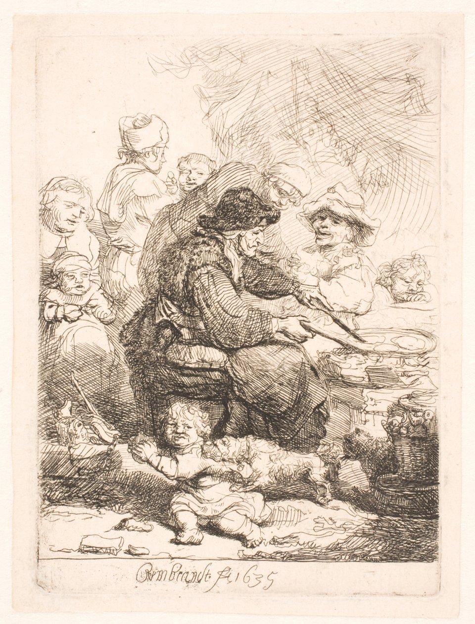 Kobieta naleśnikowa autorstwa Rembrandt van Rijn