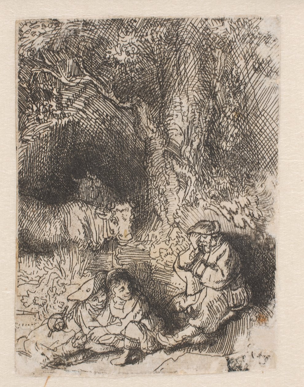 Śpiący pasterz autorstwa Rembrandt van Rijn