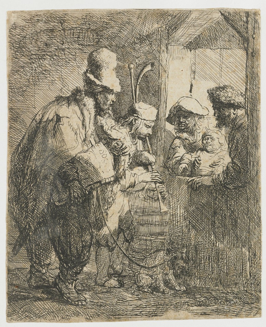 Wędrowni muzycy autorstwa Rembrandt van Rijn