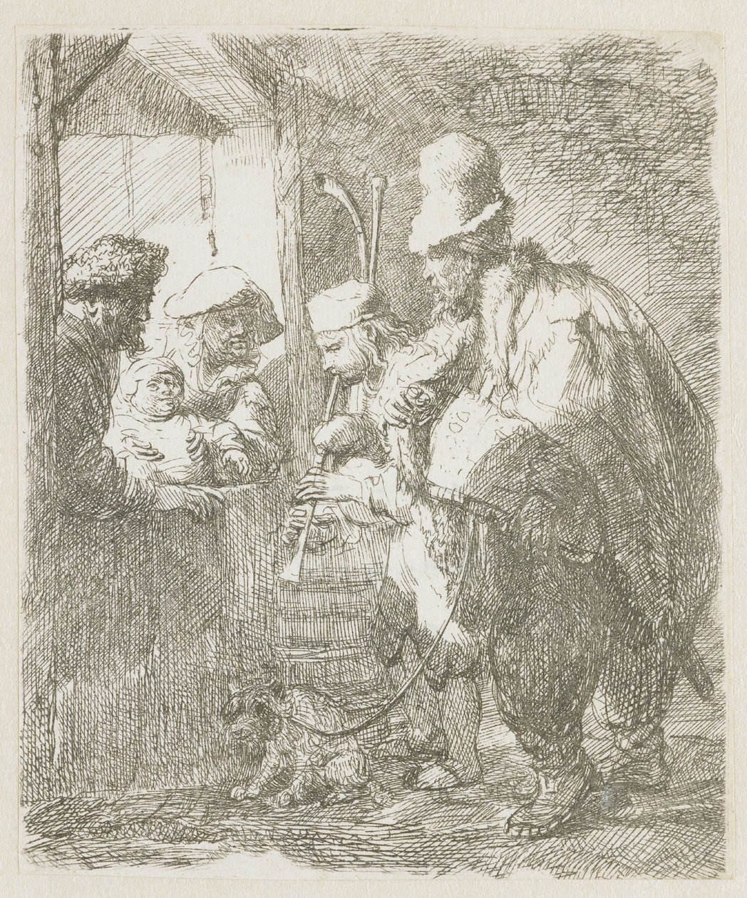 Wędrowni muzycy autorstwa Rembrandt van Rijn