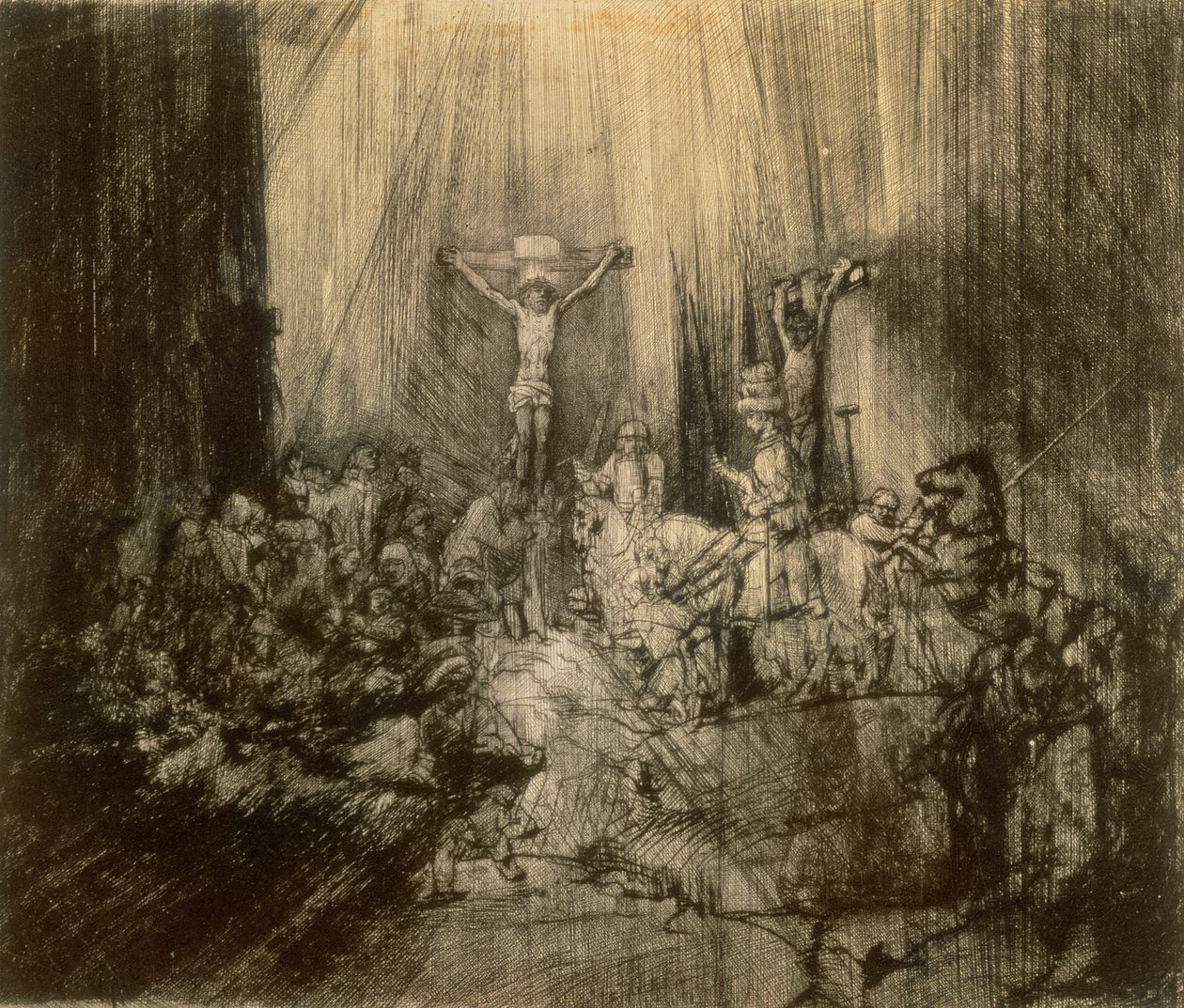 Trzy Krucyfiksy, 1653 autorstwa Rembrandt van Rijn