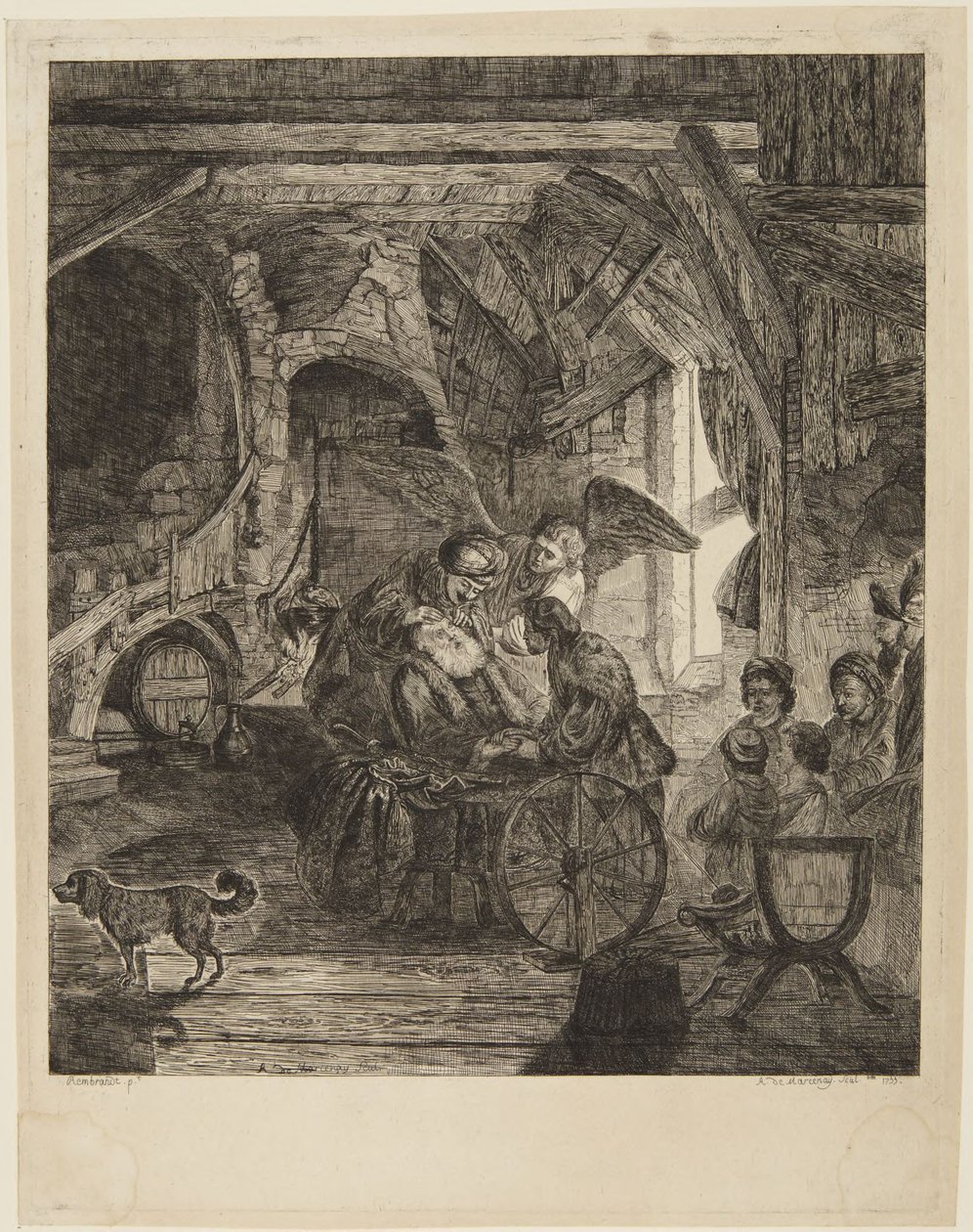 Tobiasz odzyskujący wzrok autorstwa Rembrandt van Rijn