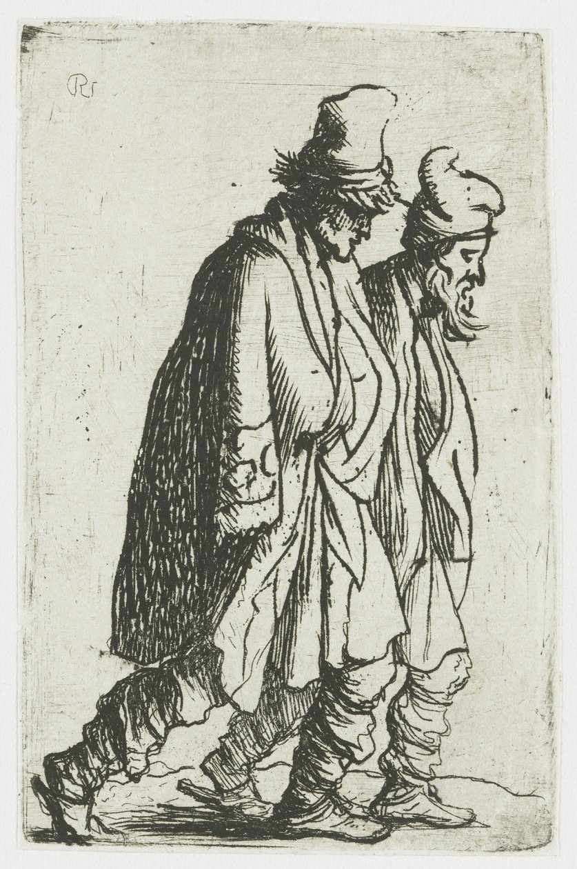 Dwóch żebraków autorstwa Rembrandt van Rijn