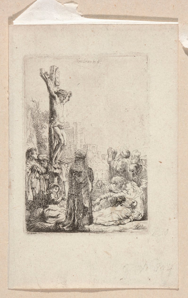 Ukrzyżowanie (Mała płyta) autorstwa Rembrandt van Rijn