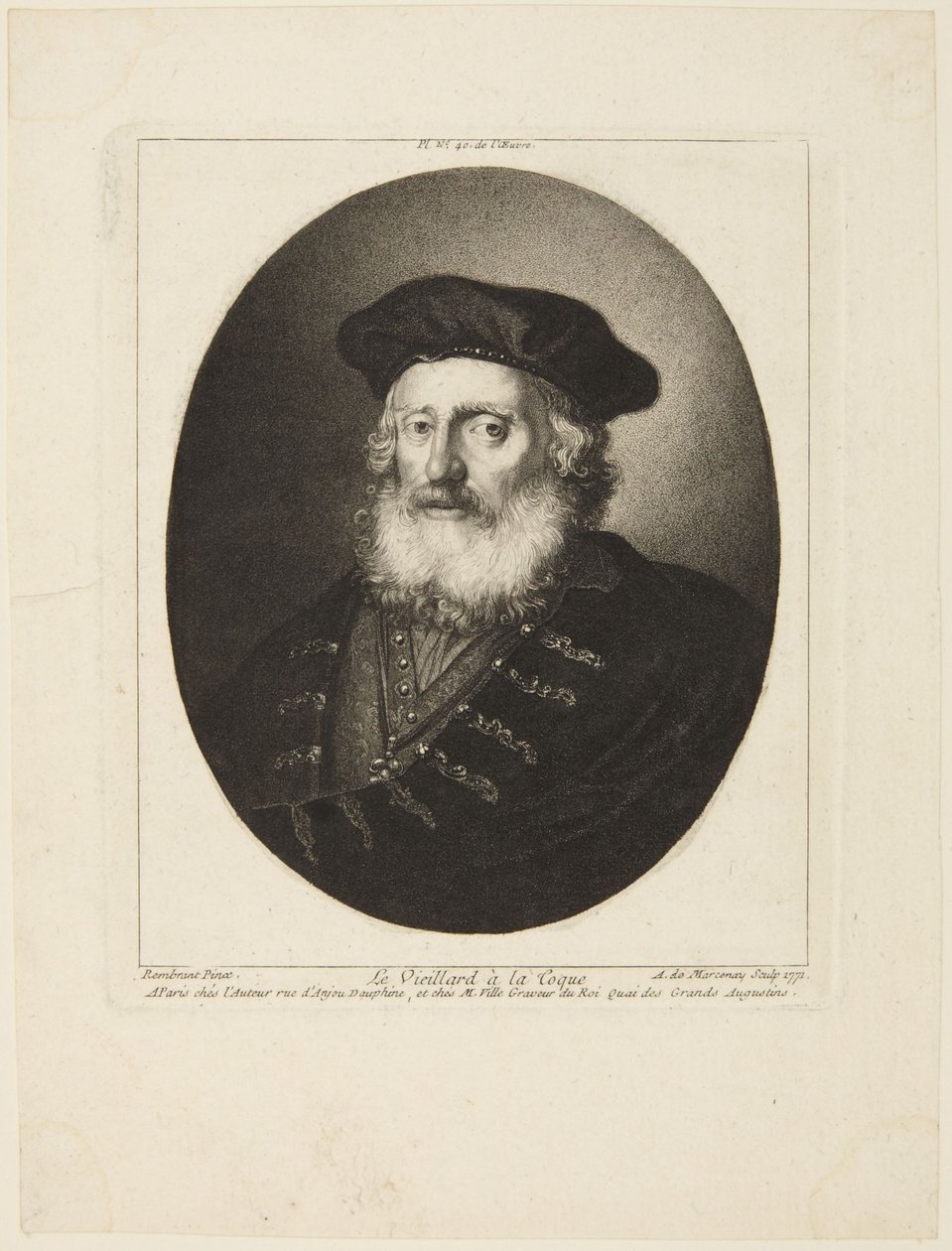 Starzec w berecie autorstwa Rembrandt van Rijn